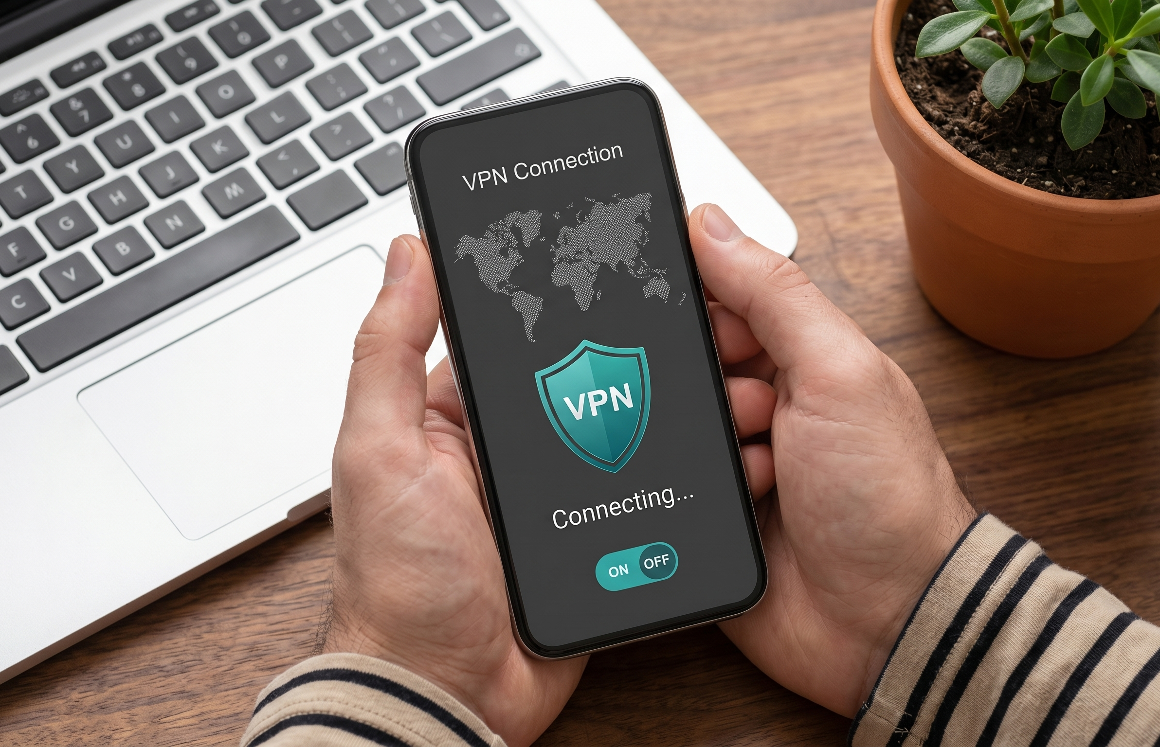 VPN connection screen used to represent access reviews after Microsoft Defender vulnerabilities and related endpoint security risks.