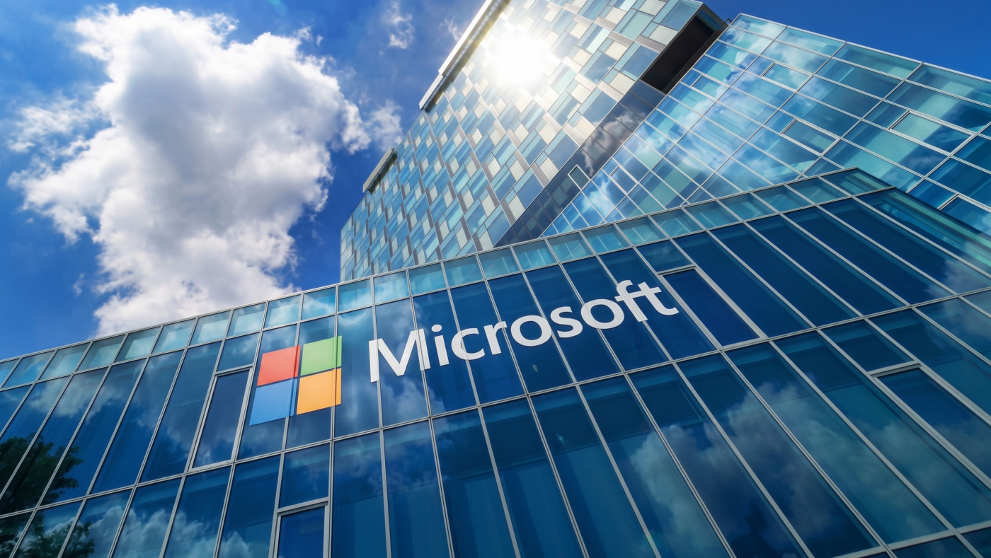Microsoft office building representing changes to SMS authentication and passkey security